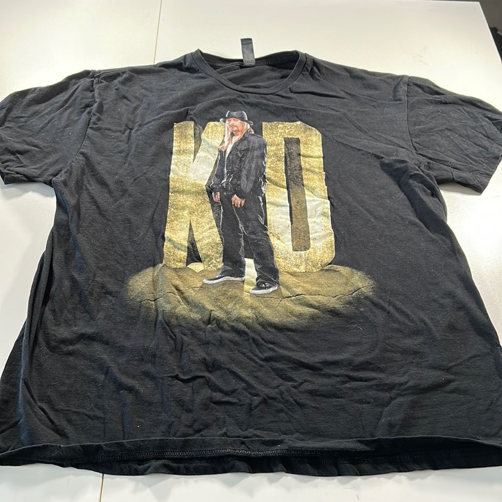Men’s Short Sleeve Black Tee Kid Rock Tour 2023 Shirt Music Fans Gift sz XL